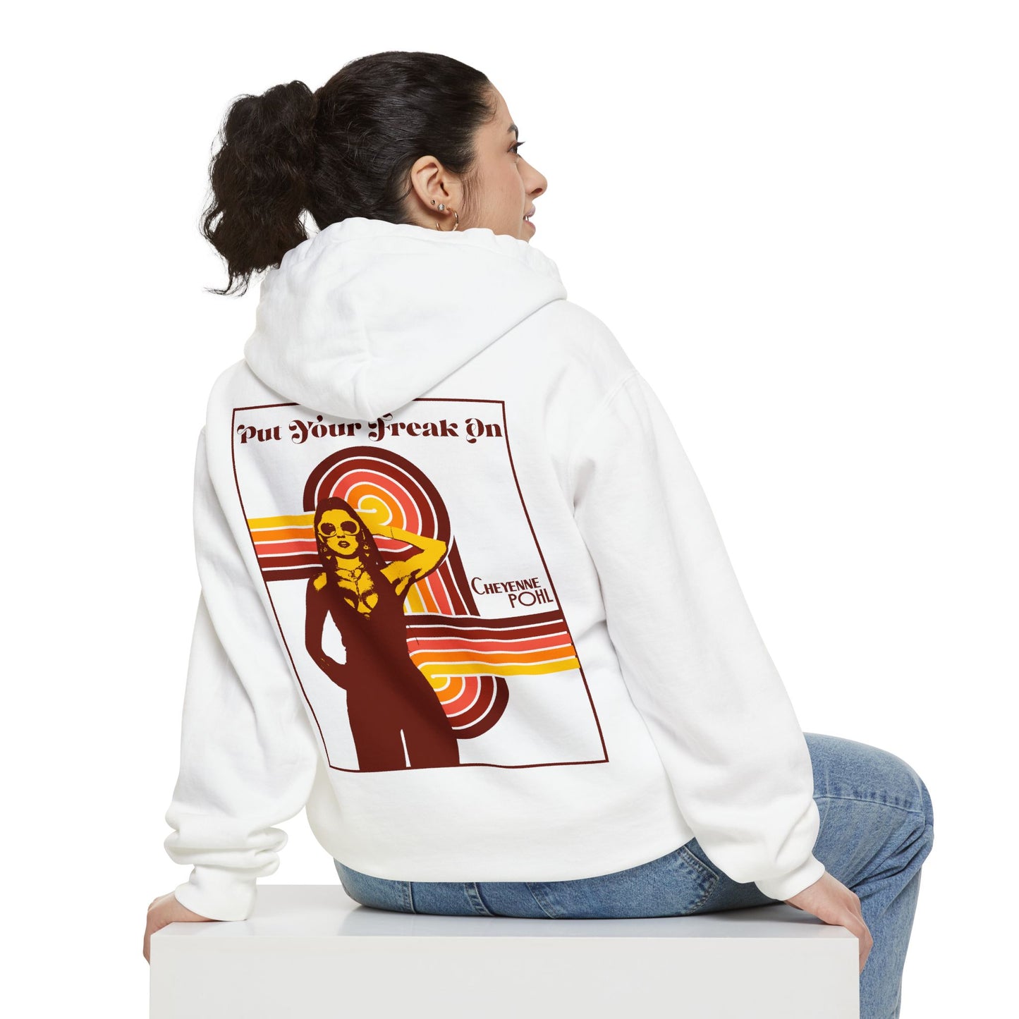 PYFO Retro Swirl Statement Back Hoodie