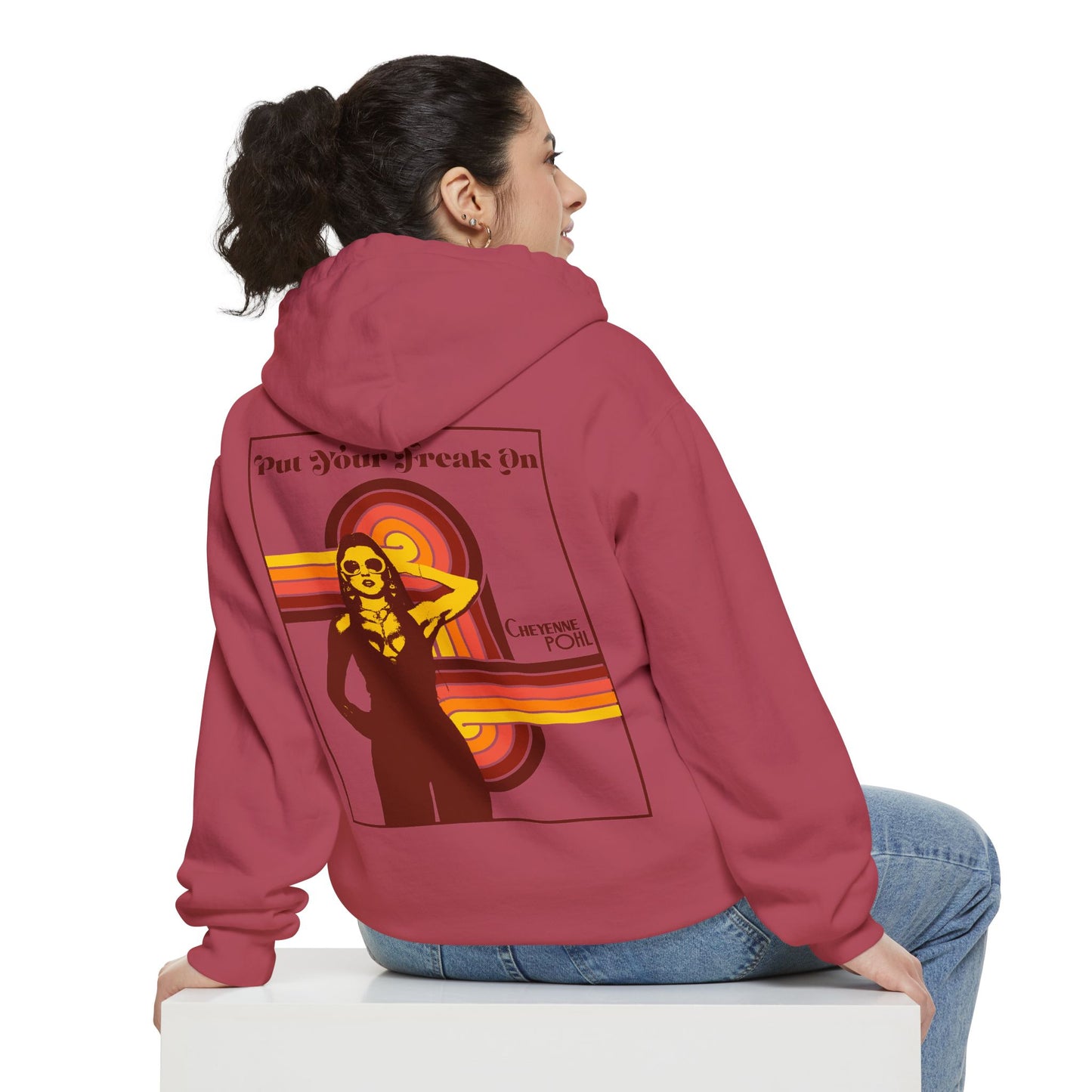 PYFO Retro Swirl Statement Back Hoodie